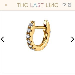 Yellow Gold Diamond Huggie Earring